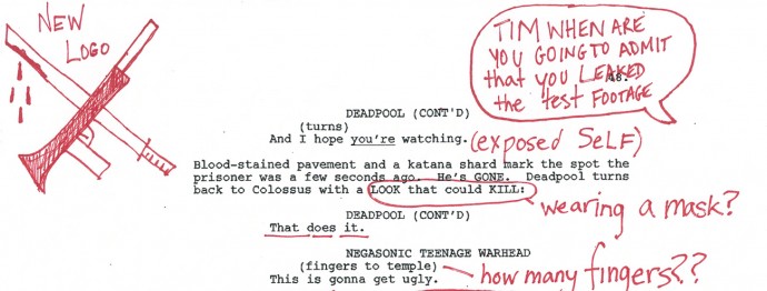 deadpool script